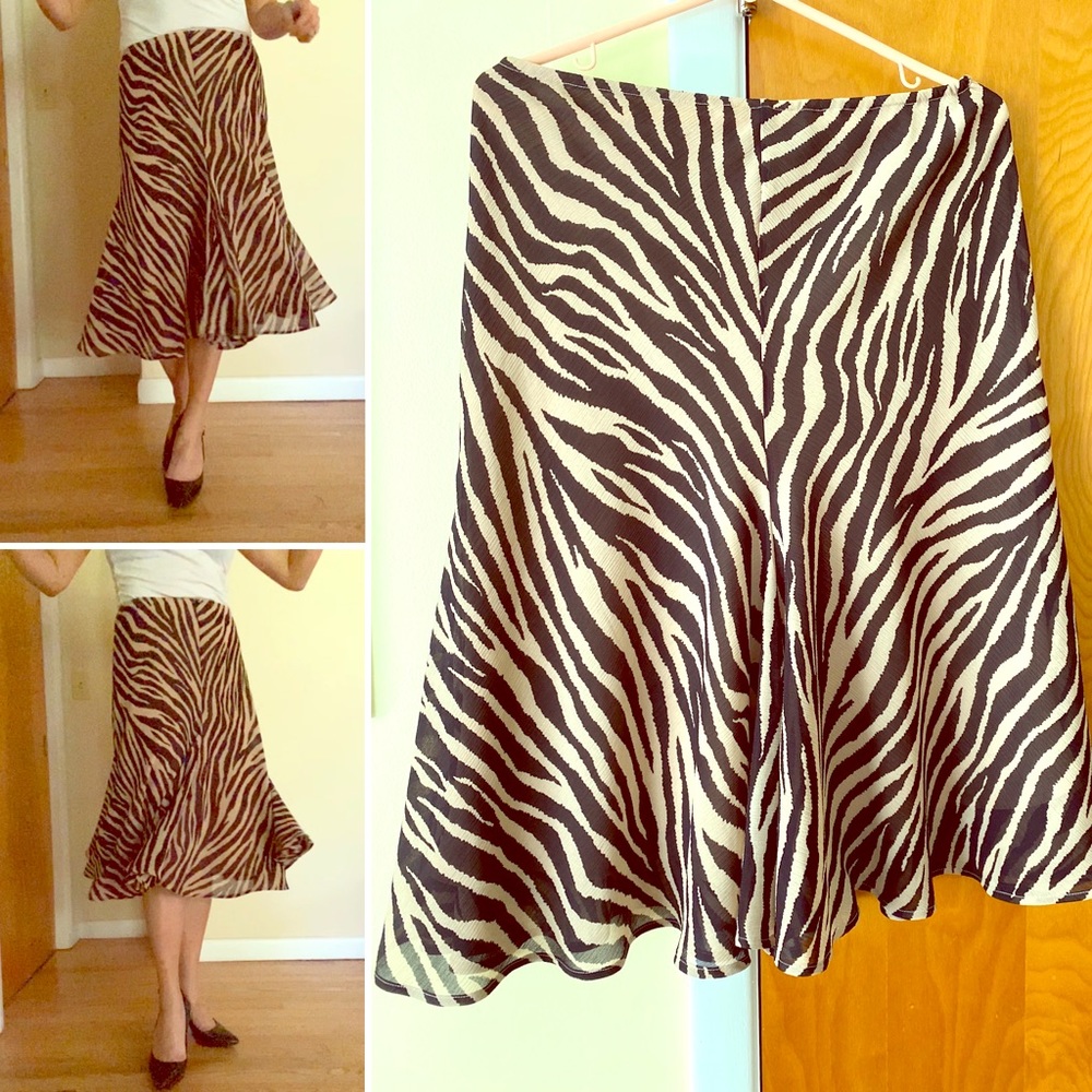 🚫SOLD🚫 NYCo zebra-print skirt in brown